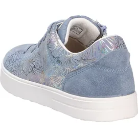 superfit Mädchen Stella Sneaker, Blau Silber 8000, 28 EU Weit