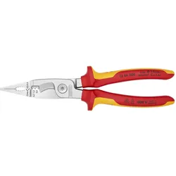 1St. Knipex 13 86 200 VDE Elektro-Installationszange ohne Öffnungsfeder, VDE iso...