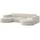Fun Möbel Wohnlandschaft U-Form Sofa PALMA in Stoff Ascot Beige & Beige