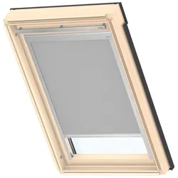 Verdunklungsrollo VELUX "DBL C02 4204", grau, C02, Aluminium, Polyester, Rollos, alufarbene Führungsschienen & Griffleiste