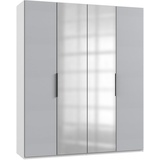 WIMEX Level 200 x 236 x 58 cm weiß/Light grey mit Spiegeltüren