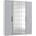 Level 200 x 236 x 58 cm weiß/Light grey mit Spiegeltüren