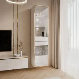 lookway Vitrine Aurora 45 x 40 x 181 cm Weiß