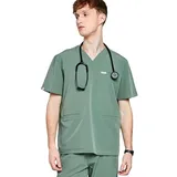 MEDHOODIE Herren-Kasack BIRBAL für den Arzt- und Pflegebereich - Schlupfkasack modern & bequem mit DREI praktischen Taschen - Medizinische Berufsbekleidung - M