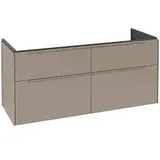 Villeroy & Boch Subway 3.0 Waschtischunterschrank C568L2VM 127,2x56,6x47,8cm, mit LED/Griff monochrom, taupe