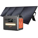 SOLARPLAY Tragbare Powerstation 2304Wh/2500W Solargenerator mit 1* 200w Solarmodul, 12 Anschlüsse, LiFePO4, USV, 1,5 Stunde Schnellladung für Camping, Wohnmobile & Stromausfälle mit 5 Jahren Garantie