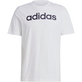 adidas Herren Essentials Single Langarm T-Shirt, White/Black, XXL