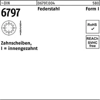  Zahnscheibe DIN 6797 FormI innengezahnt I 10,5 Federstahl 250
