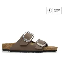 Birkenstock für Damen. 1032081 Sandalen Arizona Big Buckle (Schmale Passform) braun (42), Wohnung, Schnalle, Lässig, Taupe