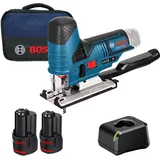 Akku-Stichsäge gst 12V-70 / 2x 3,0 Ah Akku + Ladegerät im Softbag - Bosch