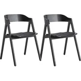Hammel Furniture Holzstuhl Findahl by Hammel Mette Wasserhyazinthe schwarz 2er Set