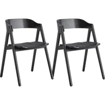 Hammel Furniture Holzstuhl Findahl by Hammel Mette Wasserhyazinthe schwarz 2er Set