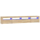 vidaXL TV-Schrank mit LED-Leuchten Sonoma-Eiche 240x35x40 cm