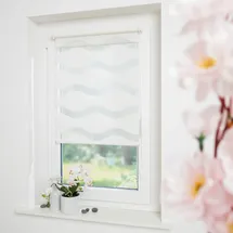 GARESA Doppelrollo GARESA "Welle" Gr. 4, weiß (weiß, weiß, weiß), B:45cm H:150cm, Polyester, Rollos, dekorativ, stufenlos verstellbar
