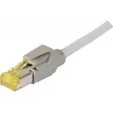 Tecline Patchkabel S/FTP, PiMF, Cat 6a, grau, 2,0 m Für 10 Gigabit/s, halogenfrei, mit Draka-Kabel und Hirosesteckern TM31 (bisherige Bezeichnung S/STP) (72202)