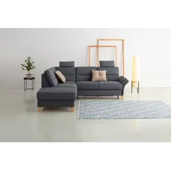 Ecksofa HOME AFFAIRE "Westerland L-Form", grau, B:238cm H:90cm T:213cm, 100% Polyester, Sofas, Federkern-Polsterung, wahlweise mit Bettfunktion, Bettkasten