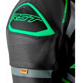 RST S1 D3O Lederkombi - Neon Green - XL