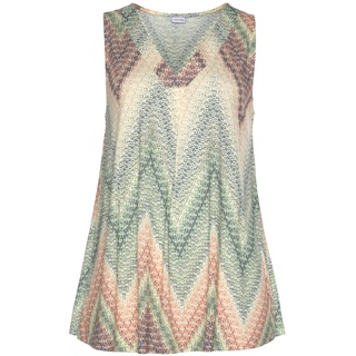 LASCANA Tanktop Damen grün-rost-aubergine-bedruckt Gr.32/34