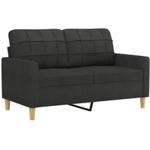 vidaXL 2-Sitzer-Sofa Schwarz 120 cm Stoff