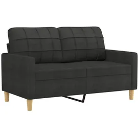 vidaXL 2-Sitzer-Sofa Schwarz 120 cm Stoff