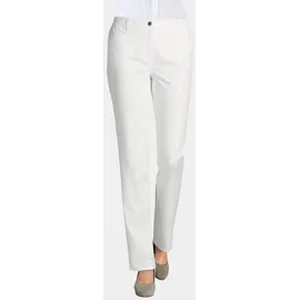 GOLDNER Leichte Baumwoll-Hose ANNA Stoffhose Weiß 46