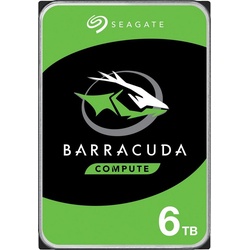 Seagate BarraCuda interne HDD-Festplatte (6 TB) 3,5″ 220 MB/S Lesegeschwindigkeit, Bulk silberfarben 6 TB