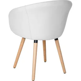 Mendler Esszimmerstuhl Malmö T633 Kunstleder weiß