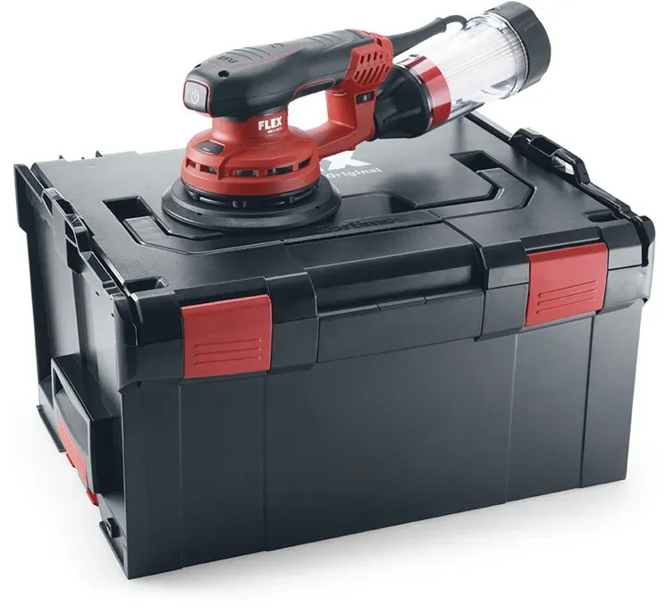 Flex Exzenterschleifer ORE 3-150 EC inkl. L-Boxx, 3mm Hub, 400 Watt + Drehzahlregulierung