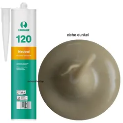 Ramsauer 120 Neutral eiche dunkel 1K Silikon Dichtstoff 310ml Kartusche