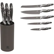 King Soft Touch Messerhalter-Set 6-tlg. grau