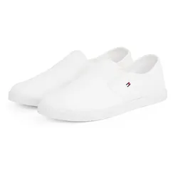 Slip-On Sneaker »CANVAS SLIP-ON SNEAKER«, Freizeitschuh, Schlüpfschuh, Slipper, Halbschuh, Flaggen-Stickerei, Gr. 39, weiß, , 18484462-39