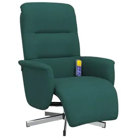 vidaXL Massagesessel Mit Fußteil Dunkelgrün Stoff Vidaxl