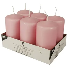Papstar Stumpenkerze 11,5 x 6 cm 6 St. altrosa