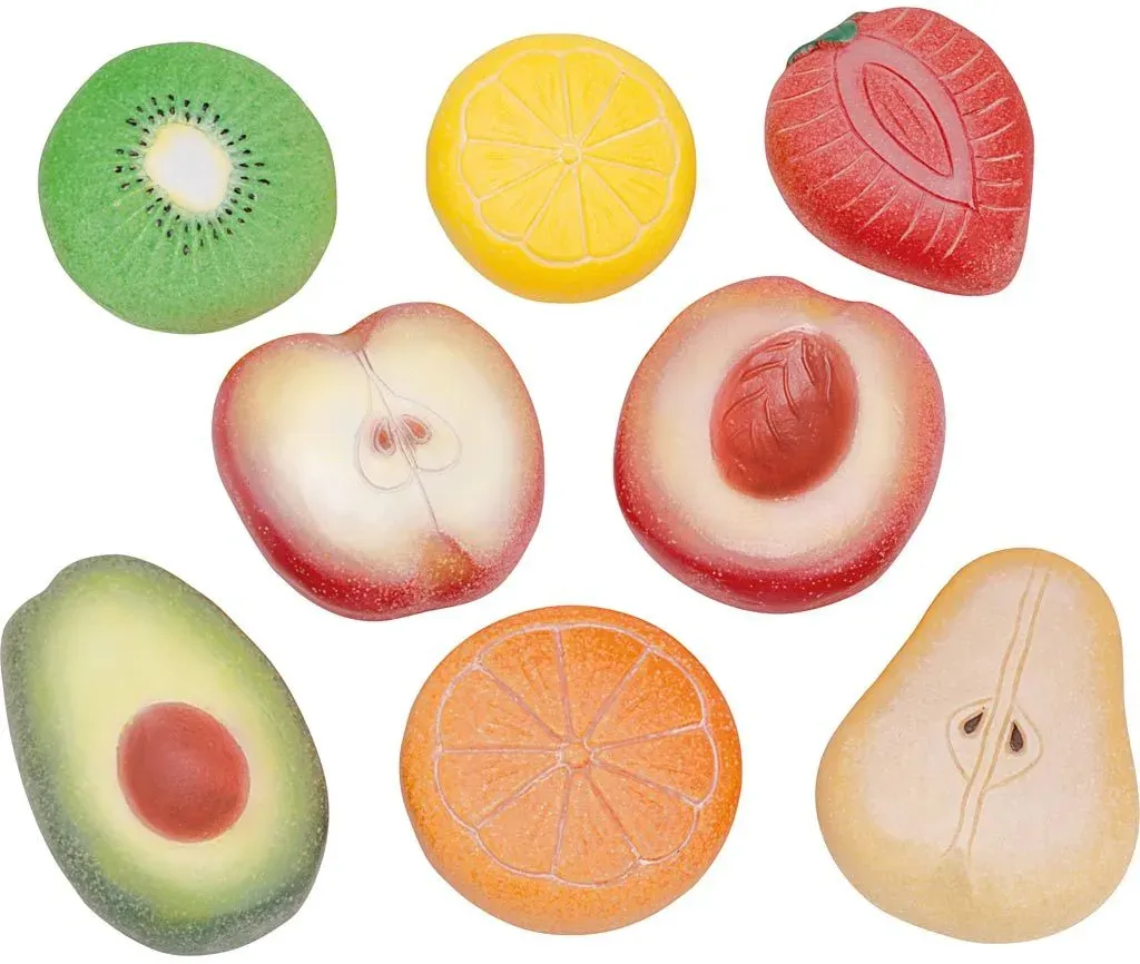 Spielessen aus Stein – Obst, 8 Stk.