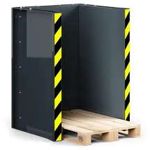 R+R INDUSTRIETECHNIK RR Industrietechnik Paletten Stapel Station RPS-10 BxTxH 1020x945x1425 mm, anthrazitgrau