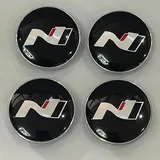 Mhfjcsm 4 Stück Car Radnabenkappen für Hyundai N LINE i30 i20 Sonata Tucson 60mm, Zentralen Logo Nabendeckel, Wasserdicht Staubdicht Radnaben Auto Zubehör