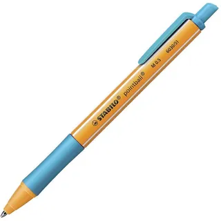 Stabilo Kugelschreiber pointball orange, Schreibfarbe: türkis