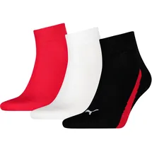 Puma Lifestyle Quarter Sneakersocken 3er Pack Schwarz/Grau 39-42