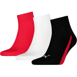 Puma Lifestyle Quarter Sneakersocken 3er Pack Schwarz/Grau 39-42