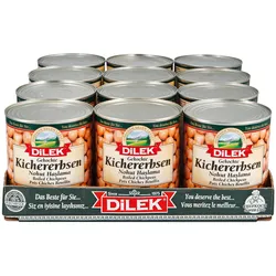 Dilek Kichererbsen 480 g Abtropfgewicht, 12er Pack