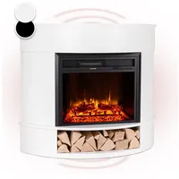 Klarstein Loloru Elektrokamin Heizlüfter 900/1800W Wochentimer Fernbedienung Weiß