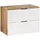 Badplaats Waschbeckenunterschrank Manello 2 Schubladen 80 x 58 x 46 cm Eiche mit Matt Weiß