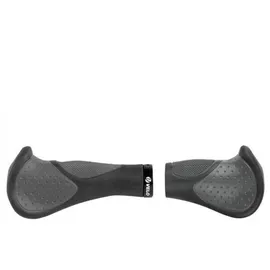 Velo De Ville Ergogel D3 Bar Fahrradgriff, ergonomisch, Gel-Schraubgriff, Länge: 140/92 mm, schwarz/grau