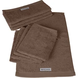 ROSS Handtuch Set »Sinfonie«, Set, 8 tlg., Frottier, beinhaltet Gästetücher und Waschhandschuhe ROSS taupe