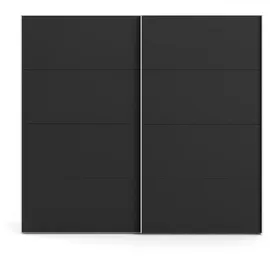 VCM ebuy24 Schwebetürenschrank, weiß und mattschwarz.