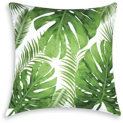 Excelsa Dekoratives Kissen Foliage 45X45 Cm Baumwolle Bunt