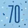 Unique 16 Servietten blau - Zahl 70