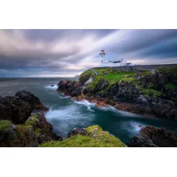 Fototapete PAPERMOON "Photo-Art DANIEL GASTAGER, FANAD HEAD LEUCHTTURM", bunt, B:2,50m L:1,86m, Vlies, Tapeten