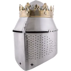 Königlicher Topfhelm mit Krone