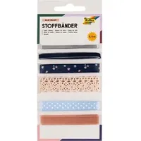 Folia Geschenkband Samt Blau 6 Stück